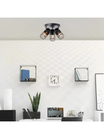 Auslauf 👏 Decken- & Hängeleuchten Brilliant Spotrondell, 3-flammig Kamolo ⌀ 30,5 Cm In Schwarz Matt Günstig Kaufen 🎉 3 Auslauf 👏 Decken- & Hängeleuchten Brilliant Spotrondell, 3-flammig Kamolo ⌀ 30,5 Cm In Schwarz Matt Günstig Kaufen 🎉 – Bild 3