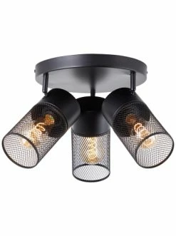 Auslauf 👏 Decken- & Hängeleuchten Brilliant Spotrondell, 3-flammig Kamolo ⌀ 30,5 Cm In Schwarz Matt Günstig Kaufen 🎉