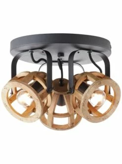 Großhandel 🔥 Decken- & Hängeleuchten Brilliant Spotrondell, 3-flammig Matrix Wood ⌀ 30 Cm In Schwarz/natur Günstig Kaufen ❤️