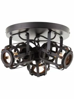 Bestpreis 👍 Decken- & Hängeleuchten Brilliant Spotrondell, 3-flammig Woodrow ⌀ 34 Cm In Holz Dunkel/schwarz Günstig Kaufen 🎁