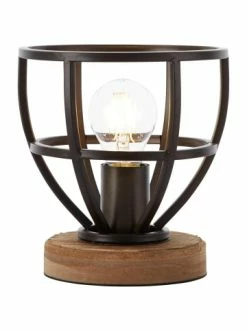 Angebote ✨ Tischleuchten Brilliant Tischleuchte 18cm Matrix Wood ⌀ 18 Cm In Schwarz Antik Günstig Kaufen 🛒