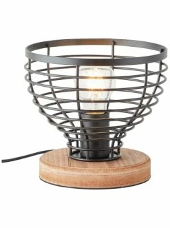 Neu 🧨 Tischleuchten Brilliant Tischleuchte 20cm Avia ⌀ 20 Cm In Schwarz/holz Günstig Kaufen ✨