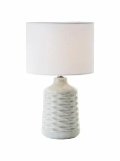 Besorgen 🧨 Tischleuchten Brilliant Tischleuchte 42cm Ilysa ⌀ 25 Cm In Grau/weiß Günstig Kaufen 🌟