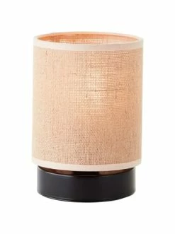 Auslauf ❤️ Tischleuchten Brilliant Tischleuchte Aniela ⌀ 13 Cm In Schwarz/natur Günstig Kaufen 😀