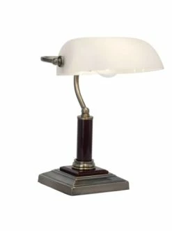 Rabatt 🔔 Tischleuchten Brilliant Tischleuchte Bankir 33,5x26x24 Cm In Messing Antik Günstig Kaufen ✨