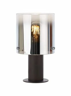 Am billigsten 🎁 Tischleuchten Brilliant Tischleuchte Beth ⌀ 15 Cm In Kaffee/rauchglas Günstig Kaufen 🌟