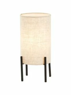 Am billigsten 👍 Tischleuchten Brilliant Tischleuchte Fairhill ⌀ 13,7 Cm In Schwarz/natur Günstig Kaufen 🔔