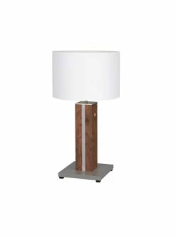 Schlussverkauf 🌟 Tischleuchten Brilliant Tischleuchte Magnus ⌀ 35 Cm In Holz Dunkel/weiß Günstig Kaufen 😀