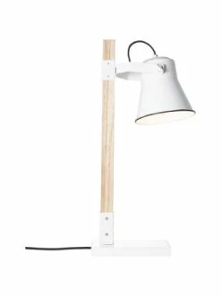 Angebote 🤩 Tischleuchten Brilliant Tischleuchte Plow 55x29x16 Cm In Weiß/holz Hell Günstig Kaufen 💯