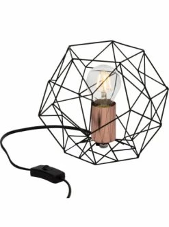Am billigsten 🌟 Tischleuchten Brilliant Tischleuchte Synergy ⌀ 22 Cm In Schwarz/kupfer Günstig Kaufen 🎉