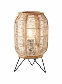 Bester Verkauf 🤩 Tischleuchten Brilliant Tischleuchte Tanah ⌀ 22 Cm In Schwarz/natur Günstig Kaufen ✨