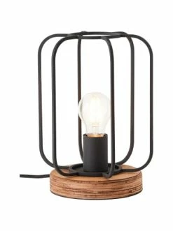 Großhandel ❤️ Tischleuchten Brilliant Tischleuchte Tosh ⌀ 20 Cm In Antik Holz/schwarz Korund Günstig Kaufen 🛒