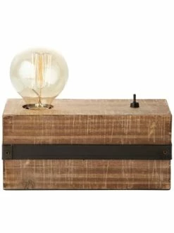 Auslauf ✨ Tischleuchten Brilliant Tischleuchte Woodhill 12x22x11 Cm In Antik/schwarz Günstig Kaufen 💯