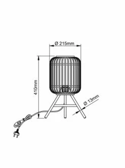 Besorgen 👍 Tischleuchten Brilliant Tischleuchte Woodrow ⌀ 30 Cm In Holz Dunkel/schwarz Günstig Kaufen 👏 -brilliant Verkäufe brilliant tischleuchte woodrow 30 cm in holz dunkel schwarz 6