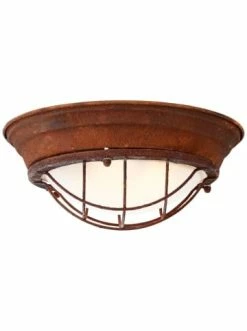 Bestpreis 😀 Decken- & Hängeleuchten Brilliant Wand- Und Deckenleuchte 34cm Typhoon ⌀ 34 Cm In Rostfarbend/weiß Günstig Kaufen ✔️