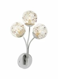 Schlussverkauf ❤️ Wandleuchten Brilliant Wandleuchte, 3-flammig Joya 40x24x18 Cm In Chrom Günstig Kaufen 🌟