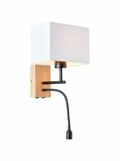 Am billigsten 🌟 Wandleuchten Brilliant Wandleuchte Mit Lesearm Rayan 29x15,5x22 Cm In Eiche Geölt/weiß Günstig Kaufen 🔔