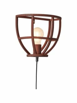 Brandneu 😍 Wandleuchten Brilliant Wandleuchte Mit Zuleitung Und Schalter Matrix 25x24x16 Cm In Rostfarbend Günstig Kaufen 🔔