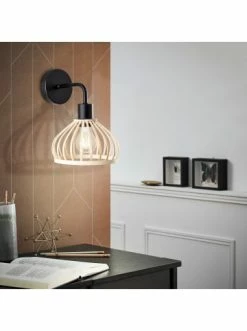 Brandneu 😍 Wandleuchten Brilliant Wandleuchte Norah 26,8x19x23 Cm In Schwarz/natur Günstig Kaufen 🤩 -brilliant Verkäufe brilliant wandleuchte norah 26 8x19x23 cm in schwarz natur 2