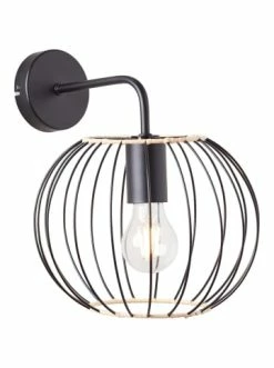 Schlussverkauf 👍 Wandleuchten Brilliant Wandleuchte Silemia 28,5x24x28 Cm In Schwarz Matt Günstig Kaufen 😉