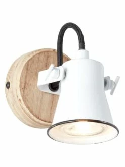 Besorgen 💯 Wandleuchten Brilliant Wandspot Seed 13x9,5x11 Cm In Weiß/holz Hell Günstig Kaufen 🎉